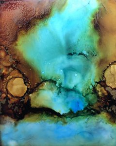 alcohol ink with resin coating fine art local artists near me